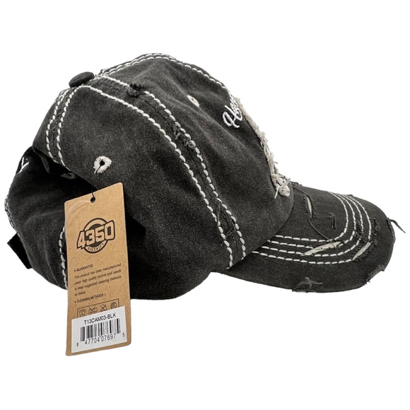 New 4350 District HAPPY CAMPER RV Life Distressed Baseball Cap - Picture 4 of 8